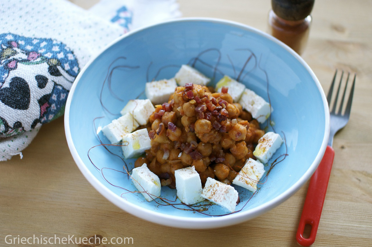 Kichererbsen in Tomatensoße – Griechische Küche