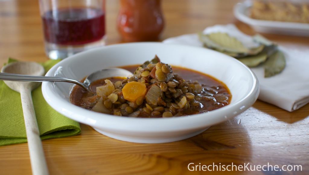 Griechische Linsensuppe/Griechischer Linseneintopf (Fakes ...